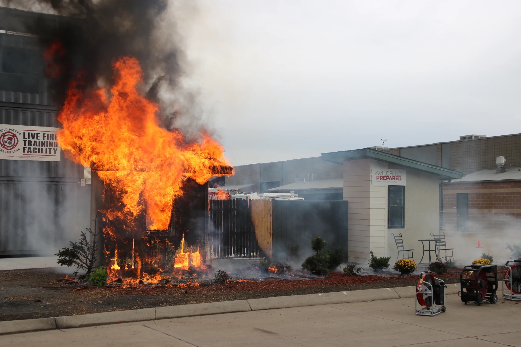 Fire demo shows what happens when a home is built for wildfire — and what it's like when it's not